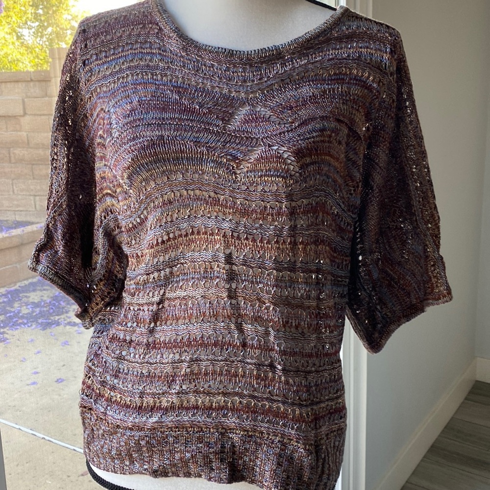 Fever multicolored sweater M crocheted